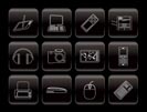 Line Hi-tech technical equipment icons - vector icon set 3