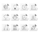 Atomic and Nuclear Energy Icons - vector icon set