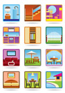 Home and gerden furniture icon set - vector illustration